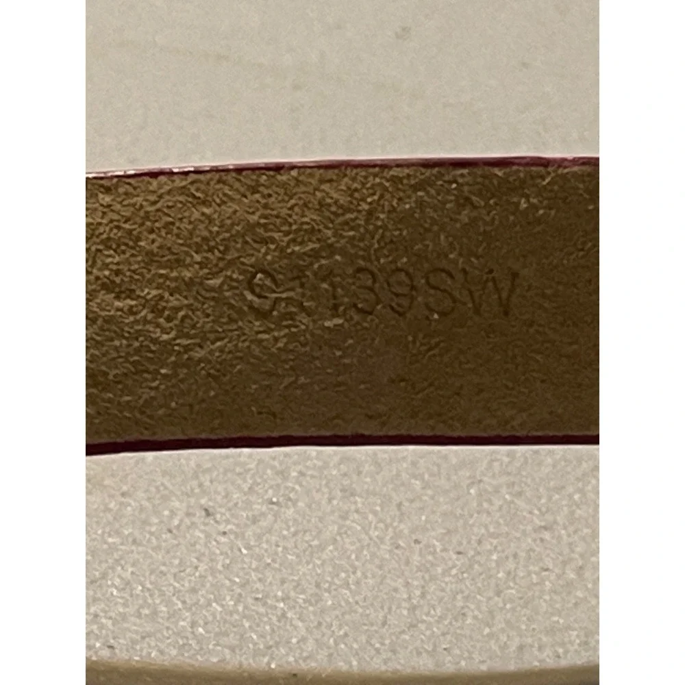 Skinny Belt Women 18/20 Pink Snakeskin Embossed‎ Leather